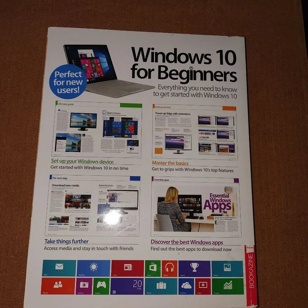 Windows 10 For Beginners Bookazine Guide With Over 300 Tips Inside-LIKE NEW